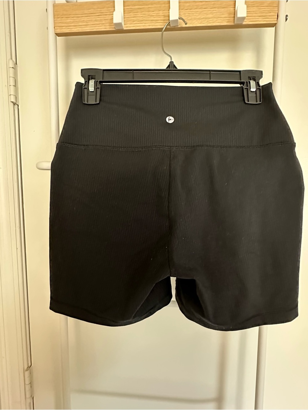 Black Women's High-Rise Active Shorts